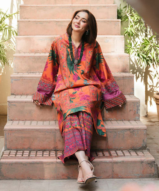 Unstitched 2 Piece Digital Printed Lawn Suit