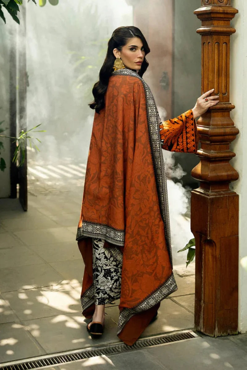 Unstitched 3 Piece Digital Printed Lawn Suit with Printed Lawn Dupatta