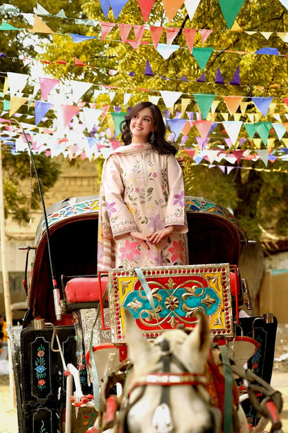 3 Piece - Unstitched Fully Embroidered Lawn Fabric