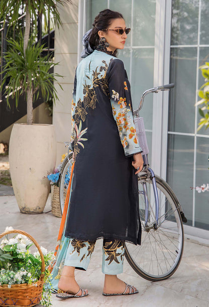 Unstitched 3 Piece Digital Printed Lawn Suit with Printed Polly Lawn Dupatta