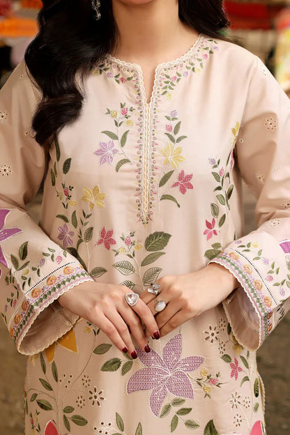 3 Piece - Unstitched Fully Embroidered Lawn Fabric