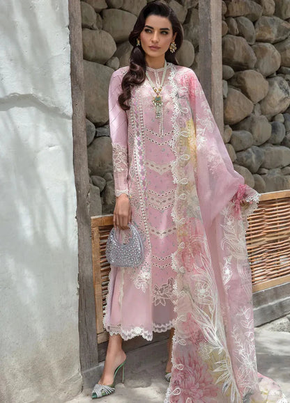 Unstitched 3 Piece Fully Embroidered Lawn Suit With Embroidered Polly Lawn Dupatta