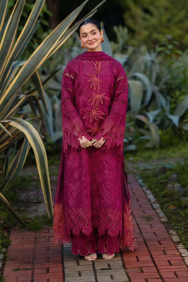 Unstitched 3 Piece Fully Embroidered Chickan Kari Lawn Suit With Embroidered Organza Dupatta