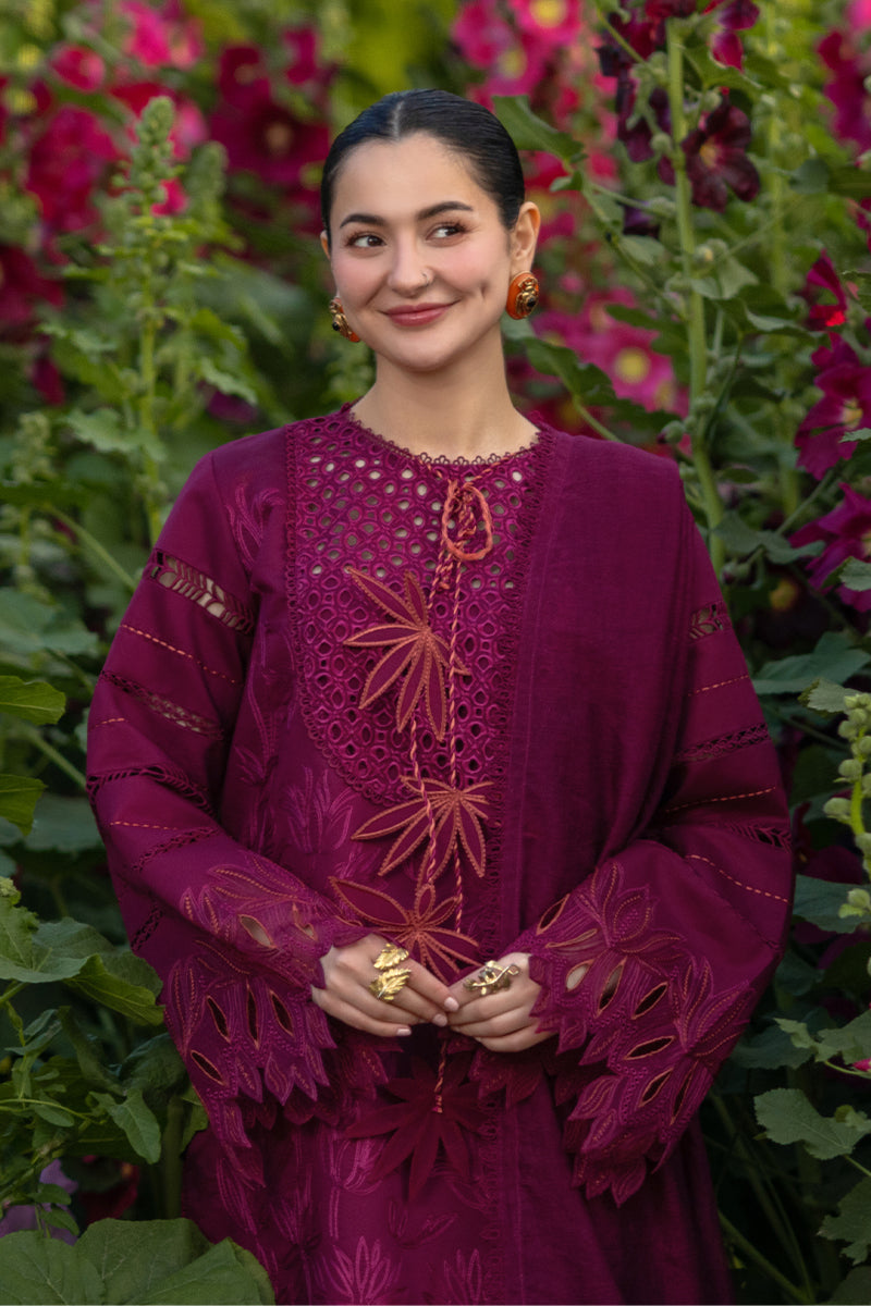 Unstitched 3 Piece Fully Embroidered Chickan Kari Lawn Suit With Embroidered Organza Dupatta