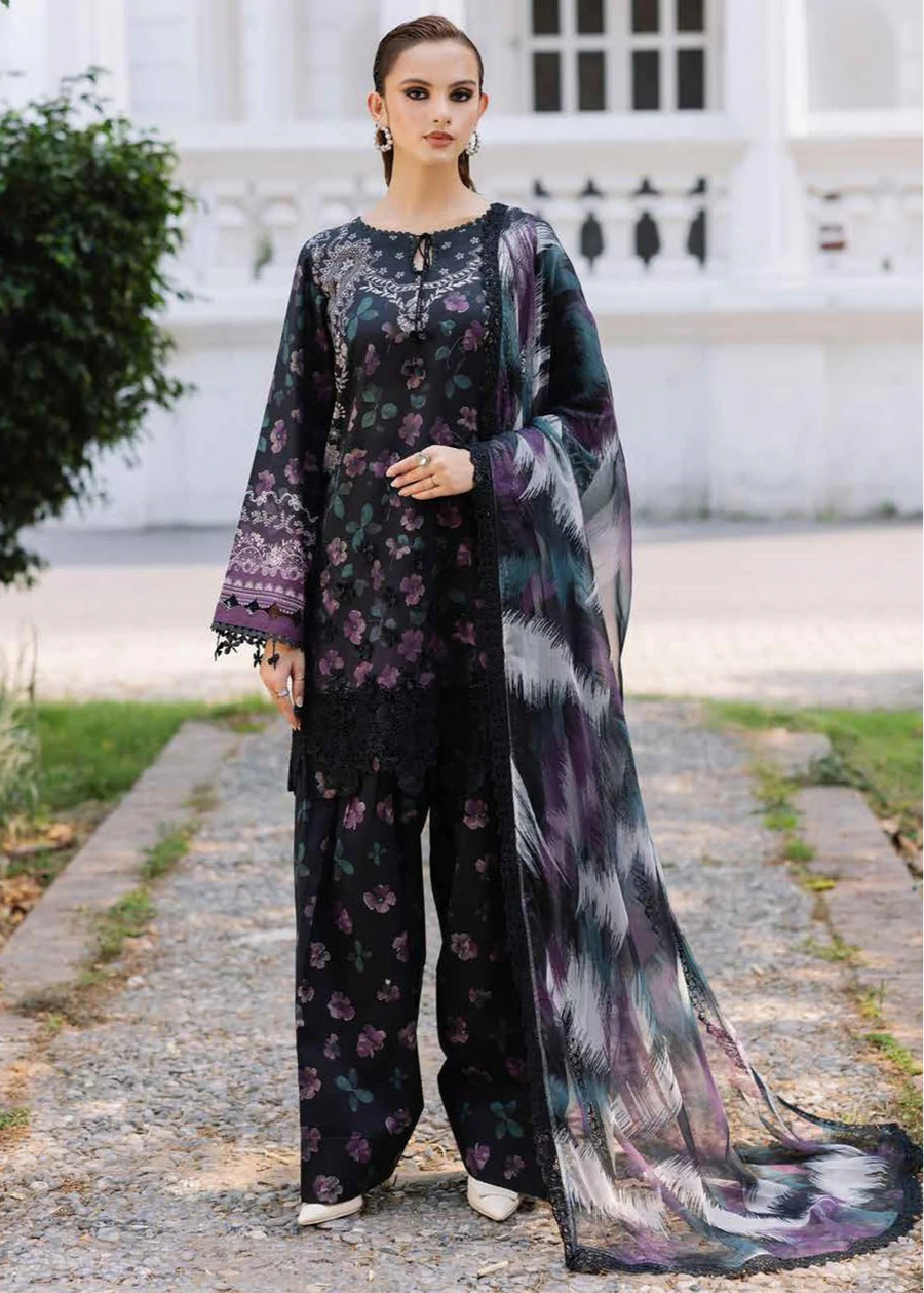 Unstitched 3 Piece Digital Printed Khaddar Suit With Digital Printed Khaddar Dupatta