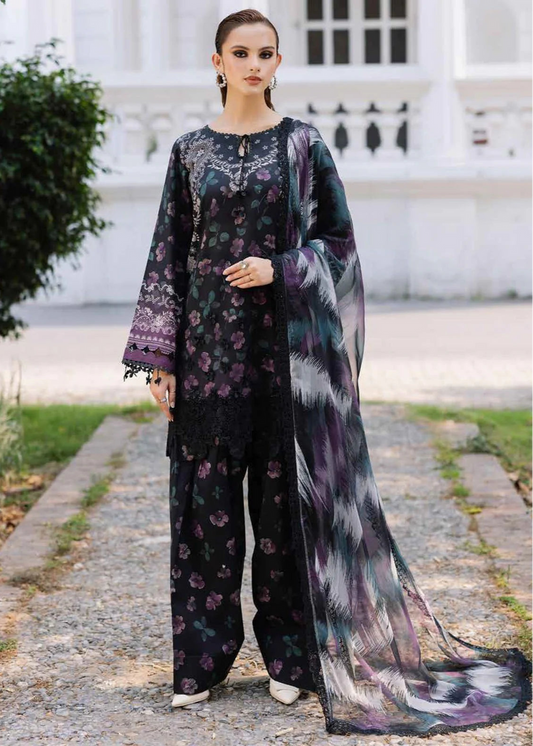Unstitched 3 Piece Digital Printed Khaddar Suit With Digital Printed Khaddar Dupatta
