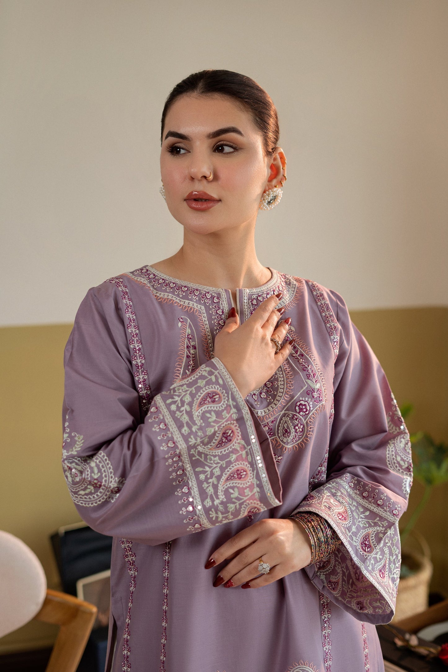 Unstitched 2 Piece Fully Embroidered Lawn Suit