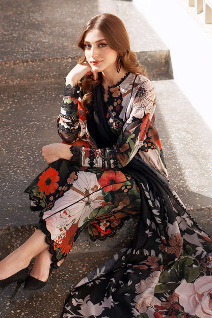 Unstitched 3 Piece Digital Printed Khaddar Suit With Digital Printed Khaddar Dupatta