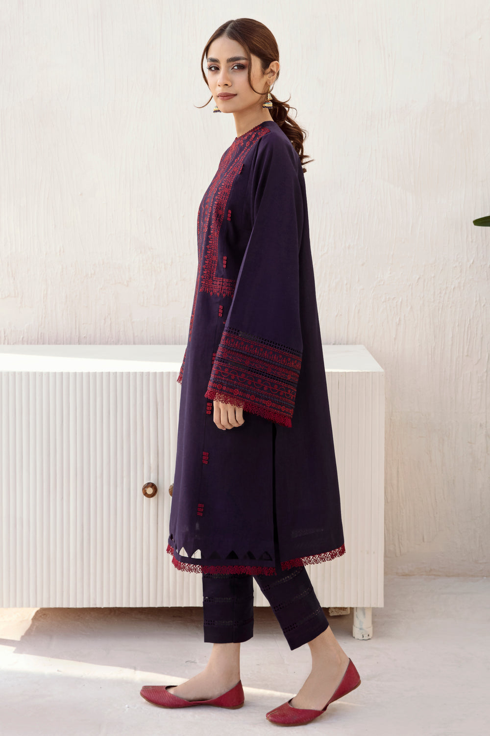 JZ 2910 - 3 Piece Unstitched Embroidered Dhanak Fabric With Dhanak Shawl
