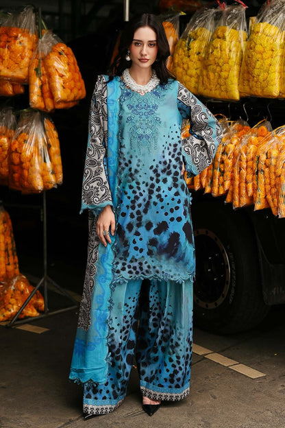 Unstitched 3 Piece Digital Printed Khaddar Suit With Printed Khaddar Dupatta