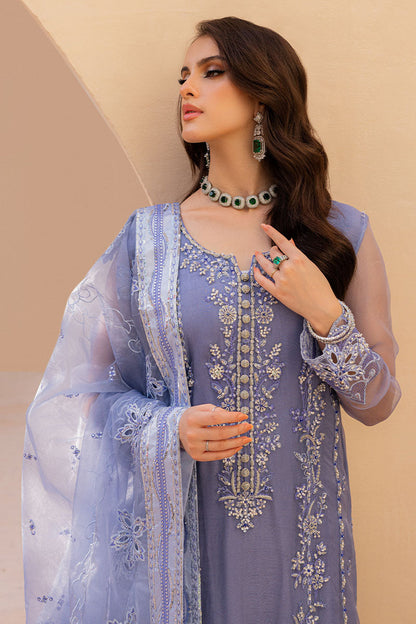 Unstitched 3 Piece Fully Embroidered Organza Dress With Embroidered Dupatta