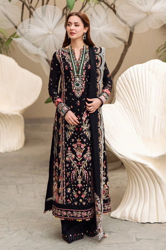 Unstitched 3 Piece Fully Embroidered Lawn Suit With Embroidered Shiffon Dupatta