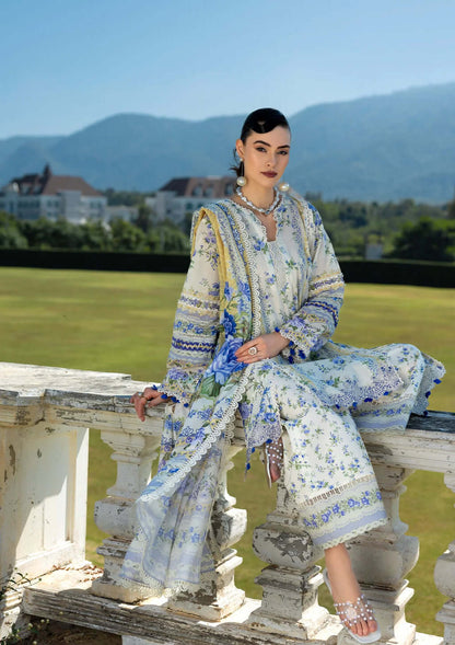 Unstitched 3 Piece Digital Printed Lawn Suit with Digital Printed Lawn Dupatta