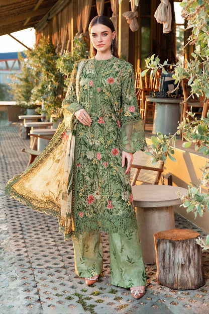 Unstitched 3 Piece Digital Printed Lawn Suit with Printed Lawn Dupatta