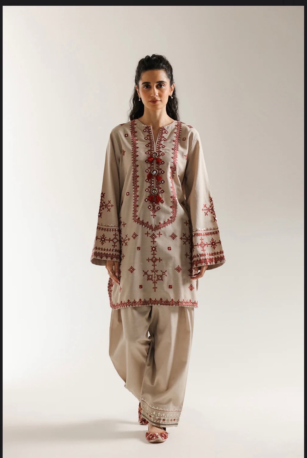 Unstitched 2 Piece Embroidered Lawn Suit