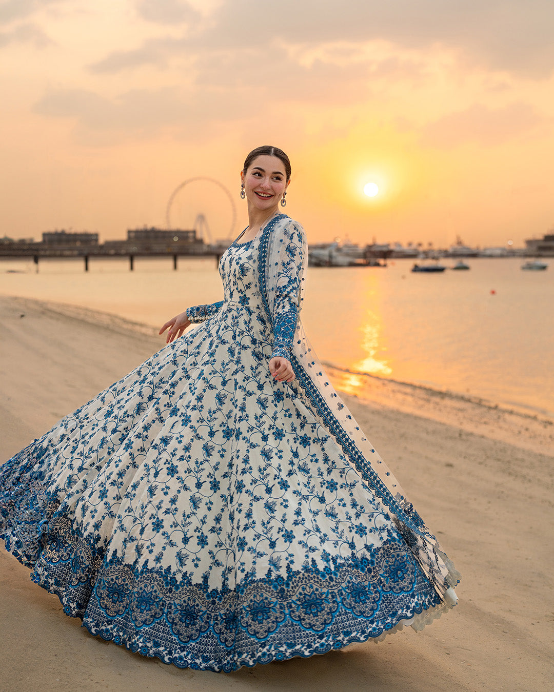 Unstitched 3 Piece Fully Embroidered Lawn Maxi With Embroidered Organza Dupatta