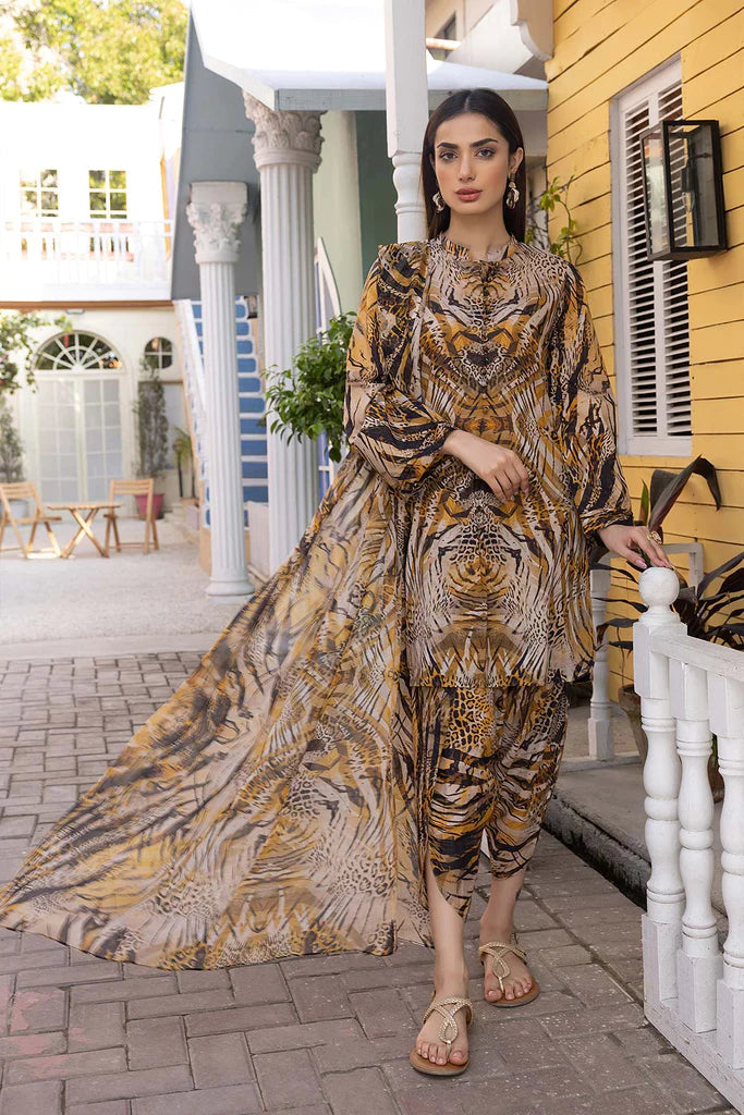Unstitched 3 Piece Digital Printed Lawn Suit with Printed Lawn Dupatta