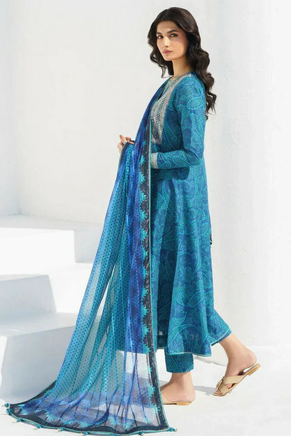 Unstitched 3 Piece Digital Printed Lawn Suit with Printed Lawn Dupatta