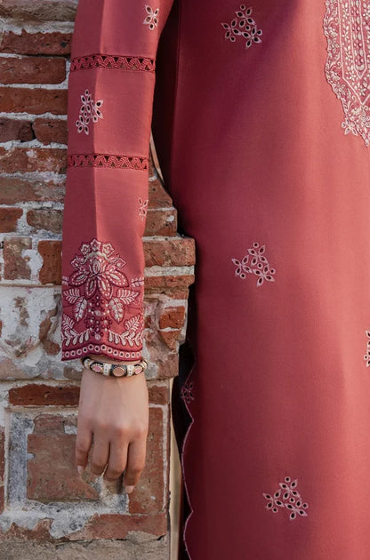 3 Piece Unstitched Fully Embroidered Dhanak Dress With