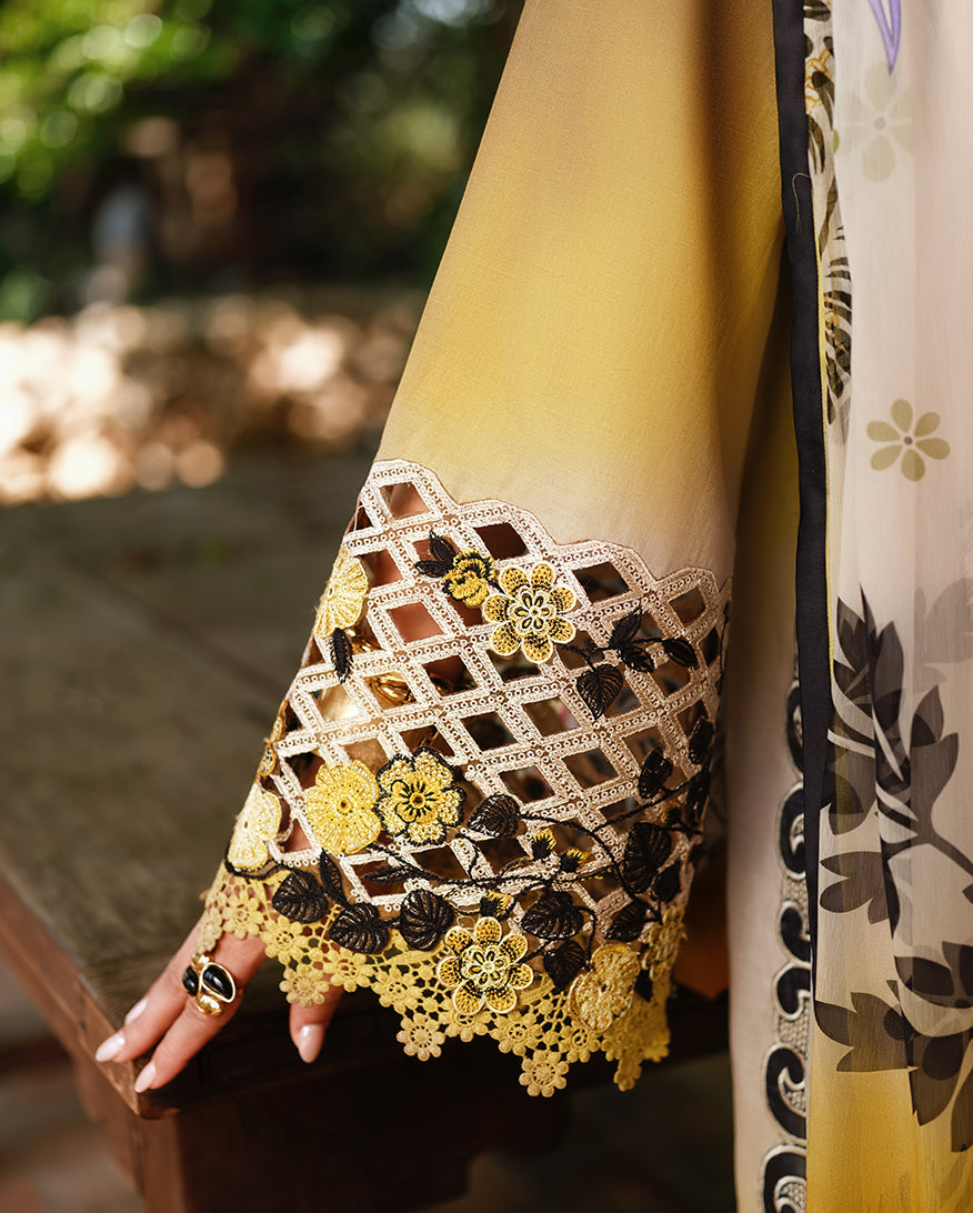 Unstitched 3 Piece Digital Printed Lawn Suit with Printed Lawn Dupatta