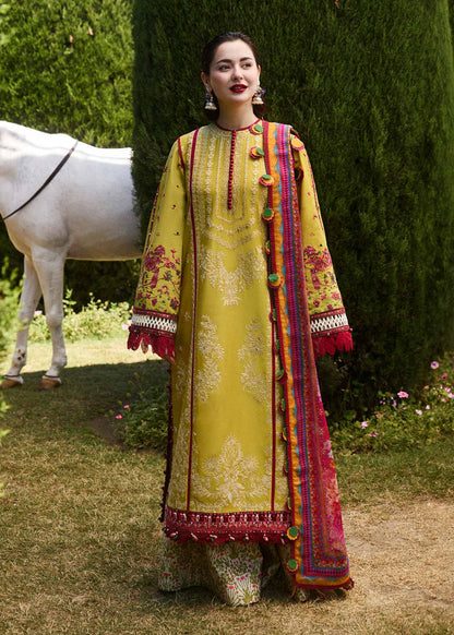 Unstitched 3 Piece Fully Embroidered Dhanak Suit with Printed Woolen Shawl