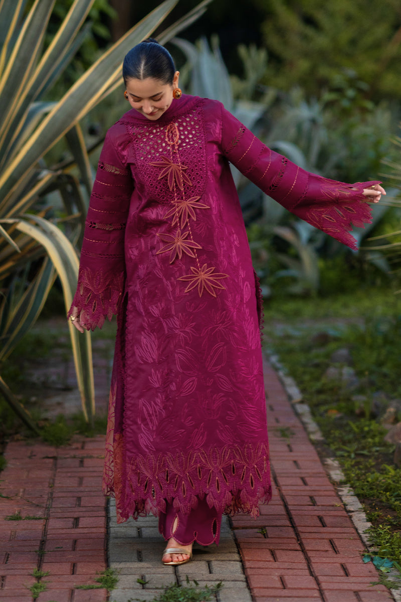 Unstitched 3 Piece Fully Embroidered Chickan Kari Lawn Suit With Embroidered Organza Dupatta