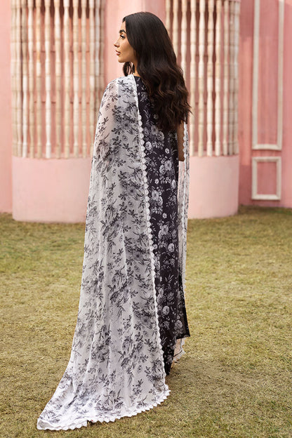 Unstitched 3 Piece Digital Printed Lawn Suit with Digital Printed Lawn Dupatta