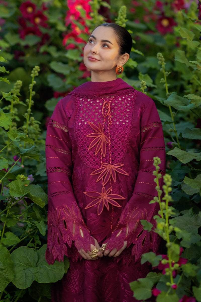 Unstitched 3 Piece Fully Embroidered Chickan Kari Lawn Suit With Embroidered Organza Dupatta