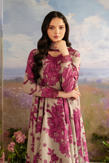 Unstitched 3 Piece Digital Printed Khaddar Suit With Digital Printed Khaddar Dupatta