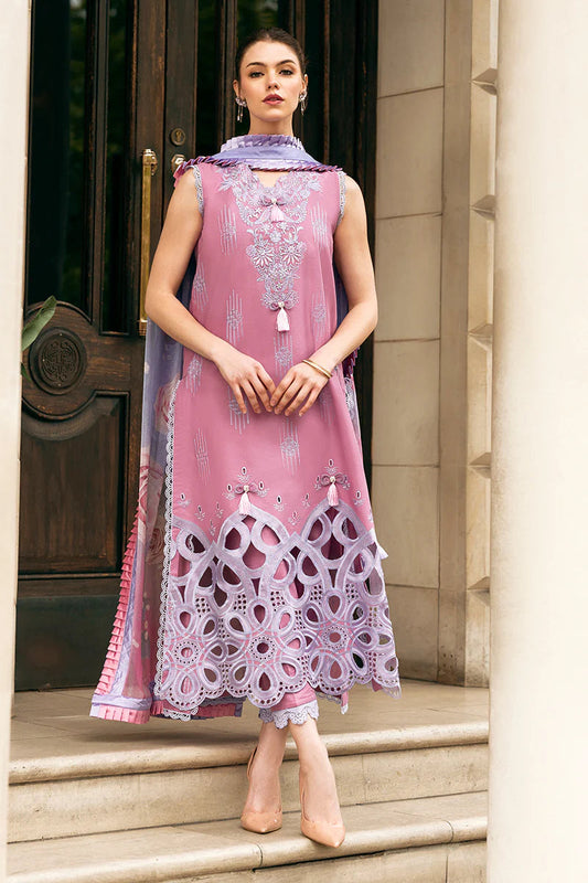 Unstitched 3 Piece Fully Embroidered Lawn Suit With Poly Lawn Dupatta