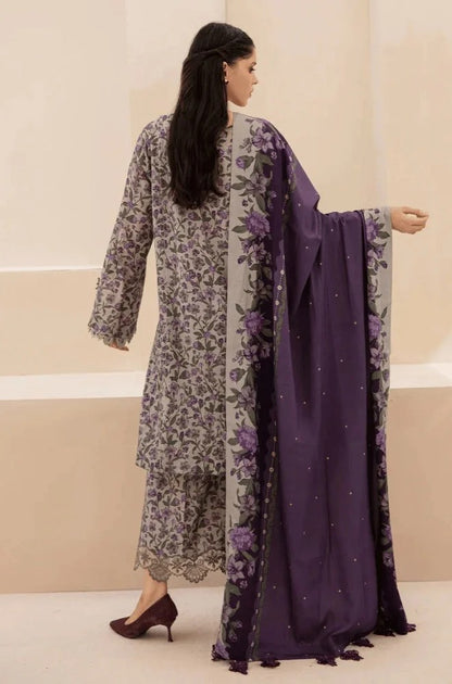 Unstitched 3 Piece Digital Printed Lawn Suit With Printed Lawn Dupatta