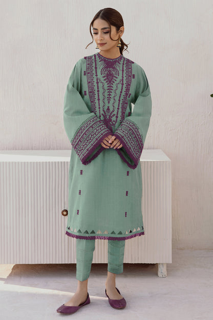 JZ 2905 - 3 Piece Unstitched Embroidered Dhanak Fabric