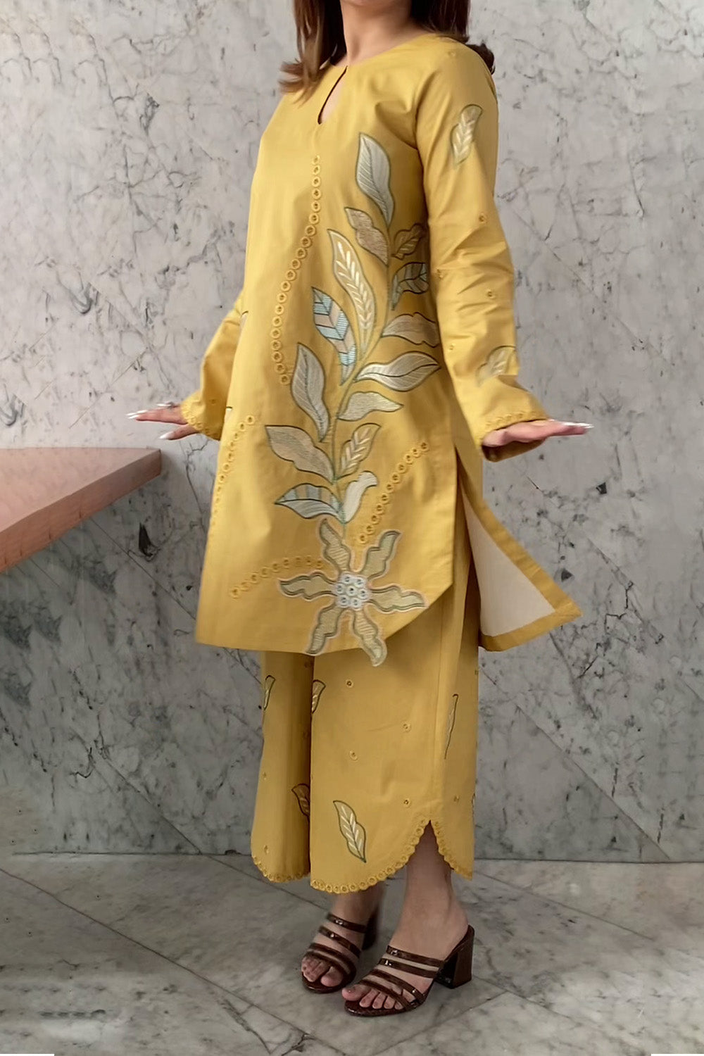 Unstitched 2 Piece Fully Embroidered Lawn Suit