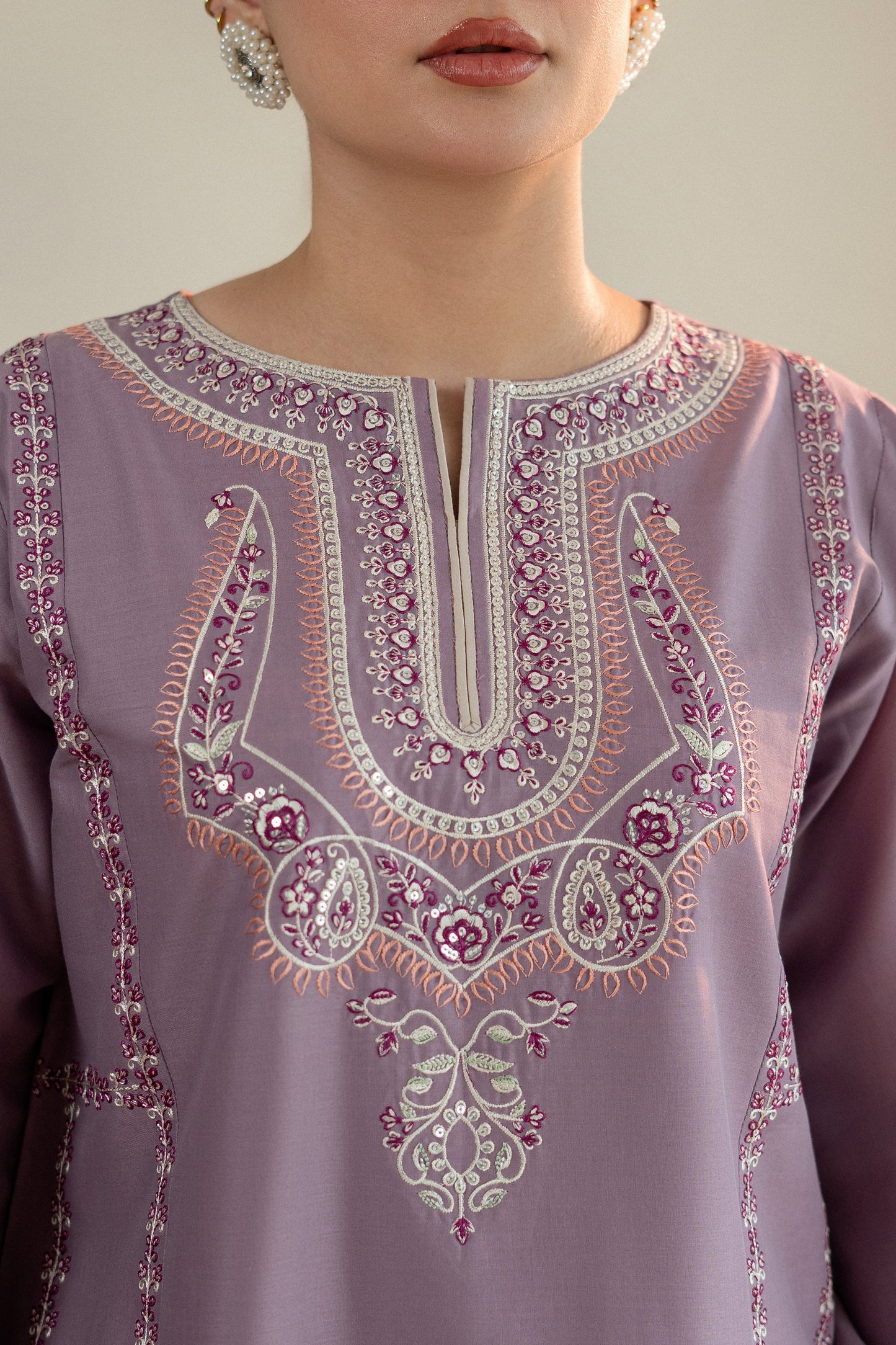 Unstitched 2 Piece Fully Embroidered Lawn Suit