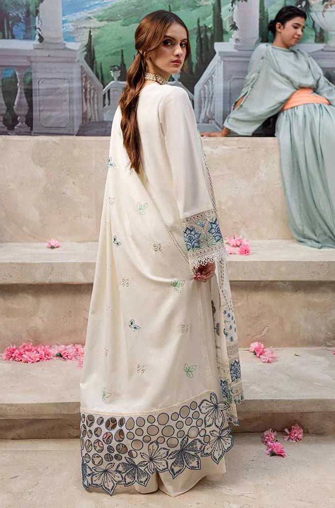 Unstitched 3 Piece Fully Embroidered Lawn Dress With Embroidered Lawn Dupatta