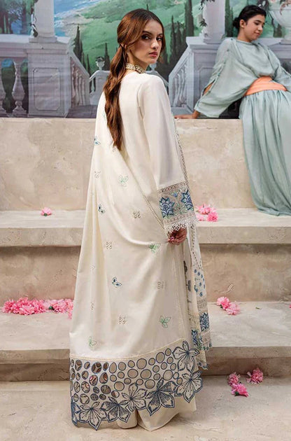 Unstitched 3 Piece Fully Embroidered Lawn Dress With Embroidered Lawn Dupatta