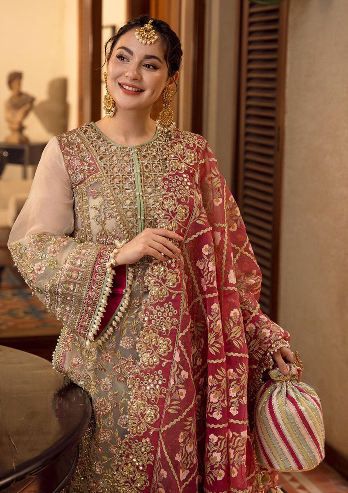 Formal Dress Unstitched 3 Piece Heavy Embroidered With Embroidered Dupatta