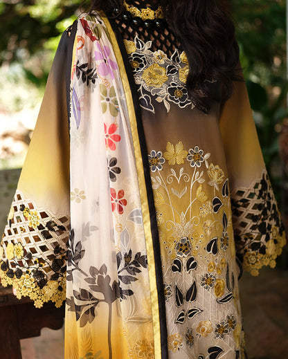 Unstitched 3 Piece Digital Printed Lawn Suit with Printed Lawn Dupatta