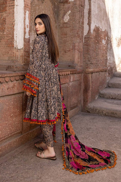 Unstitched 3 Piece Digital Printed Lawn Suit with Printed Lawn Dupatta