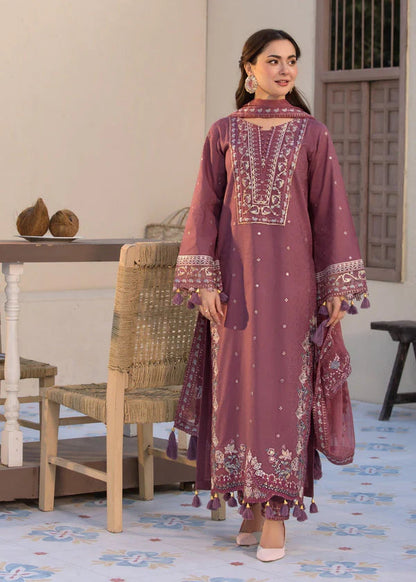 Unstitched 3 Pec Fully Embroidered Lawn Suit With Chiffon Dupatta With Short Border Pallu And Motif