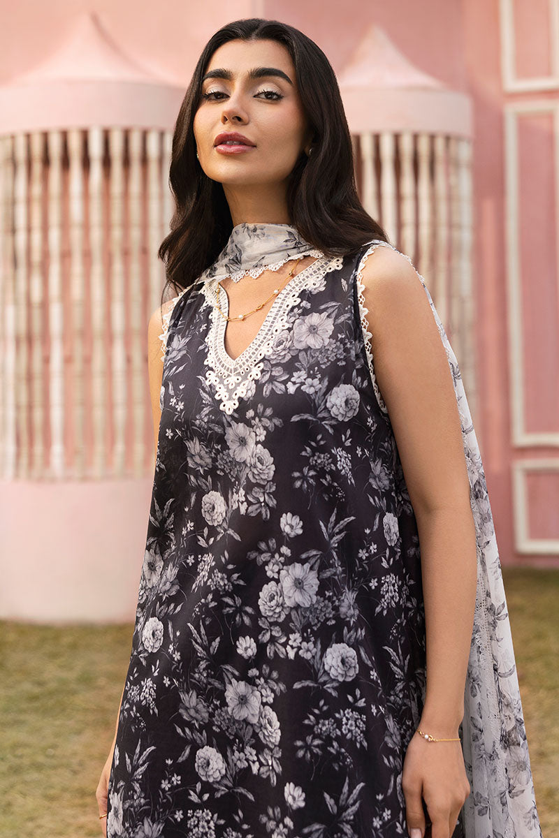 Unstitched 3 Piece Digital Printed Lawn Suit with Digital Printed Lawn Dupatta