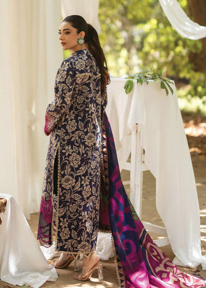 Unstitched 3 Piece Digital Printed Lawn Suit with Printed Lawn Dupatta